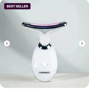 Luminesce Facial Massager in White and Silver